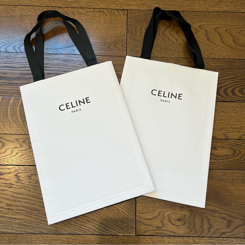 *SOLD* Two Authentic Celine Paper Shopping Gift Bags